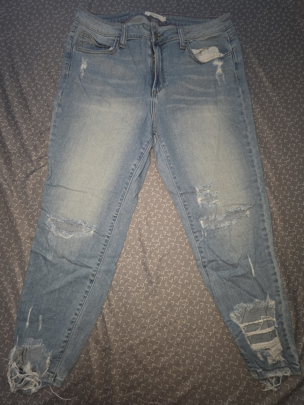 Cello Light Blue Distressed Skinny Jeans